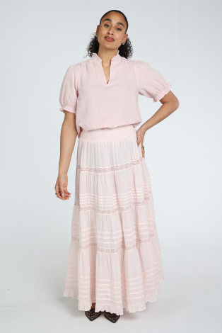 Neo Noir Felicia S Voile skirt Roze