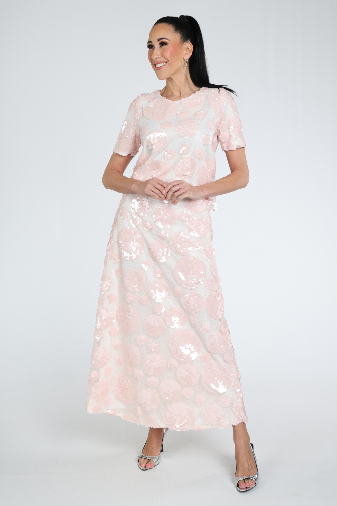 Aimée the label christine Rok wijd lang Roze