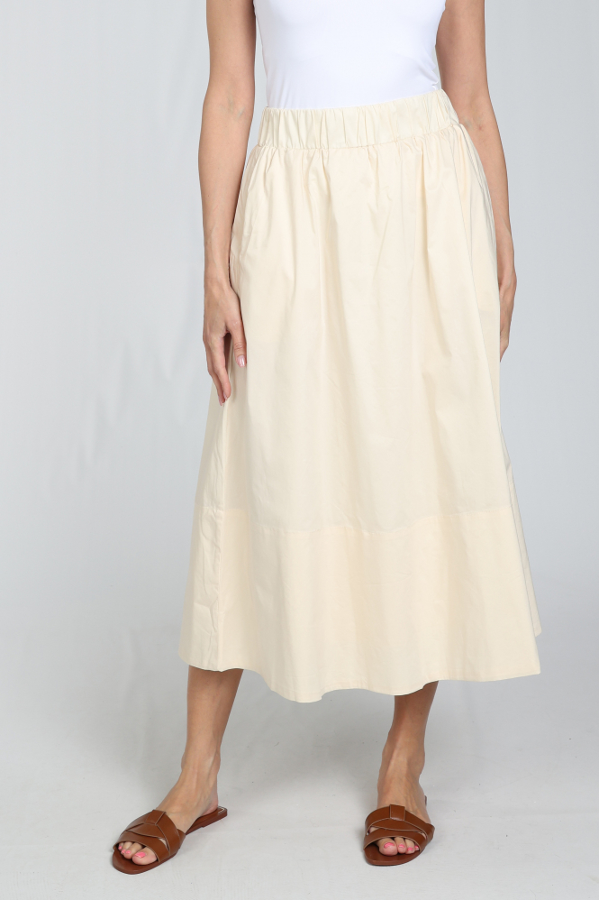 Neo Noir Yara Poplin skirt Rok wijd lang Geel