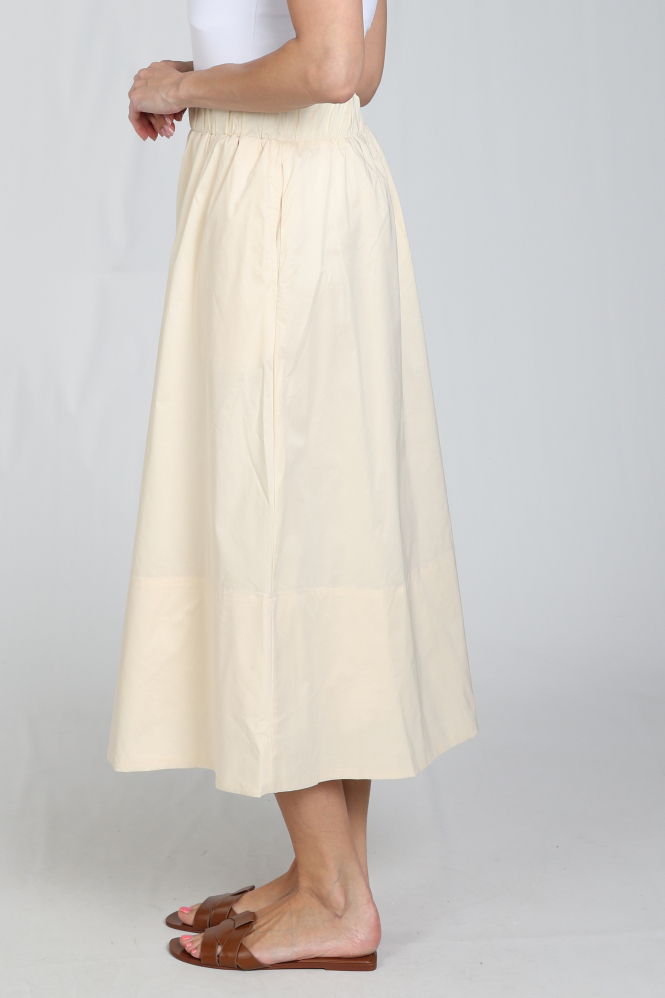 Neo Noir Yara Poplin skirt Rok wijd lang Geel
