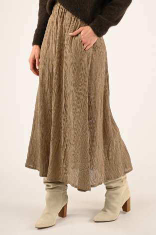 By-Bar juta lurex skirt Geel
