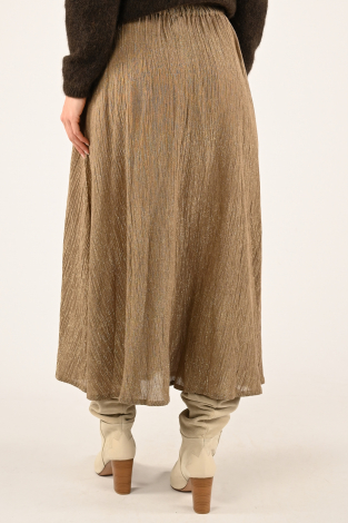 By-Bar juta lurex skirt Geel
