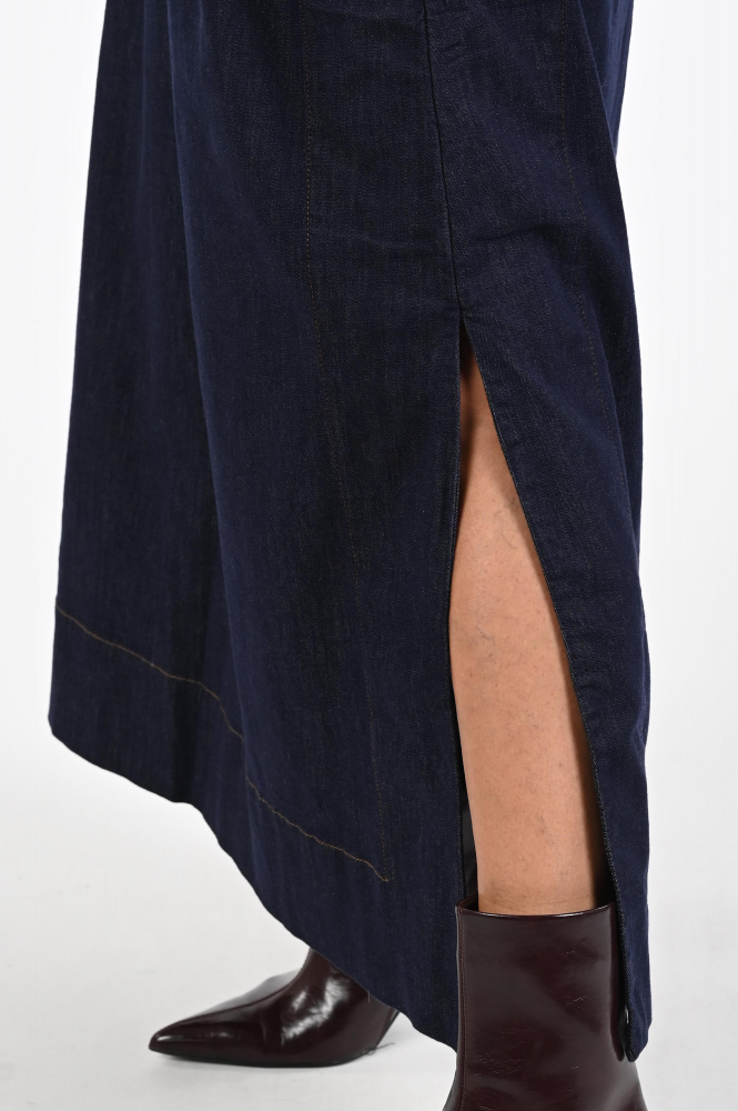 WithBlack Odette skirt Rok wijd lang Blauw