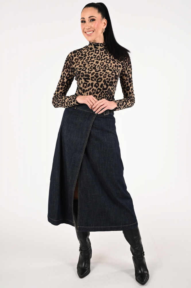 Geisha 56505-10 Rok wijd lang Blauw