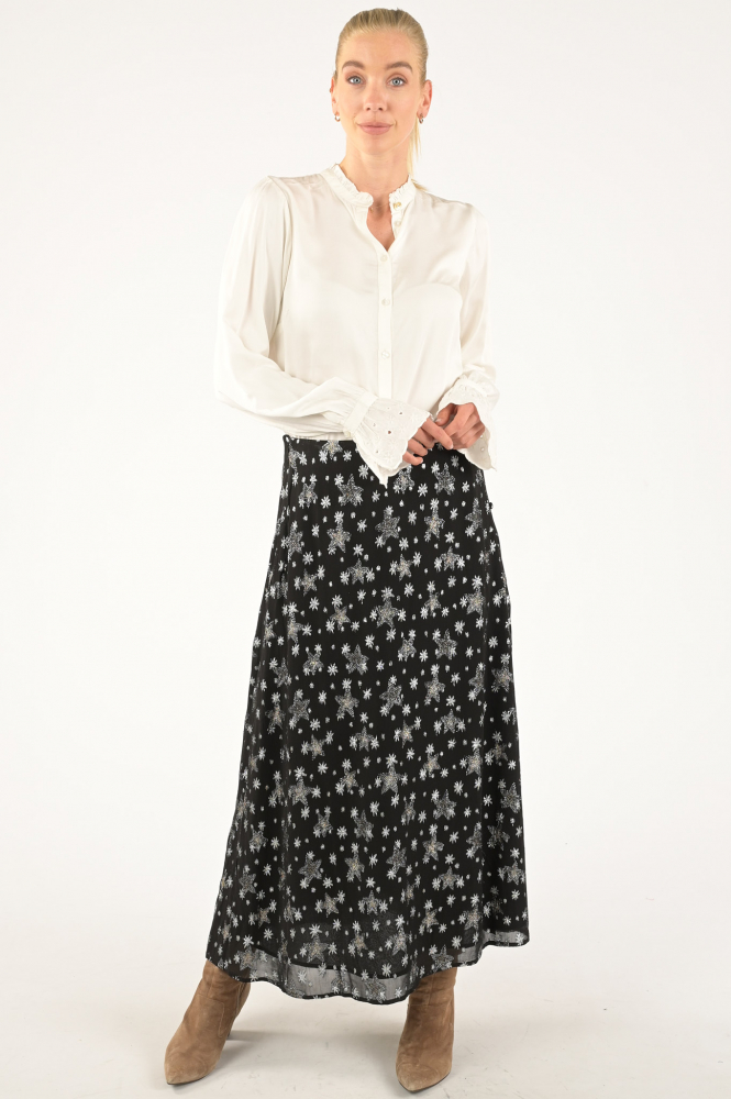 Fabienne Chapot CLT-260-SKI-AW23 Rok wijd lang Zwart