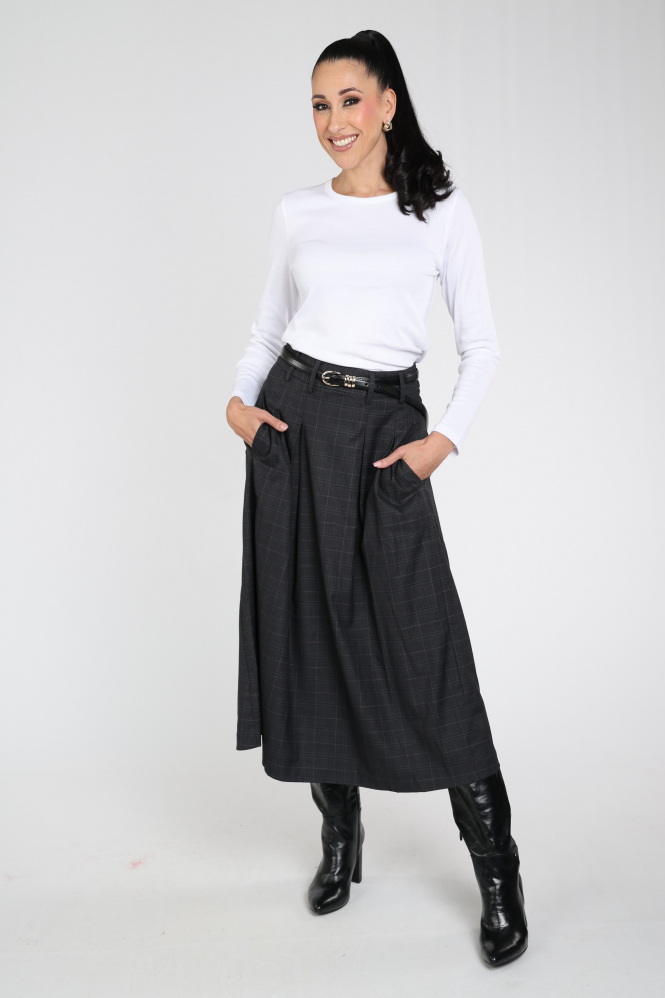 Co'couture 500308 Rok wijd lang Grijs