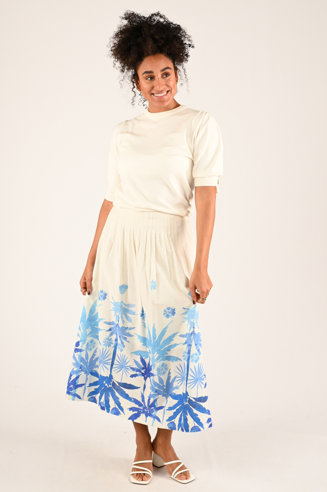 Fabienne Chapot CLT-SKI-20-AW24-0 Rok wijd lang Wit