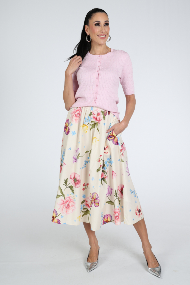 Oui 97098 Rok wijd lang Wit