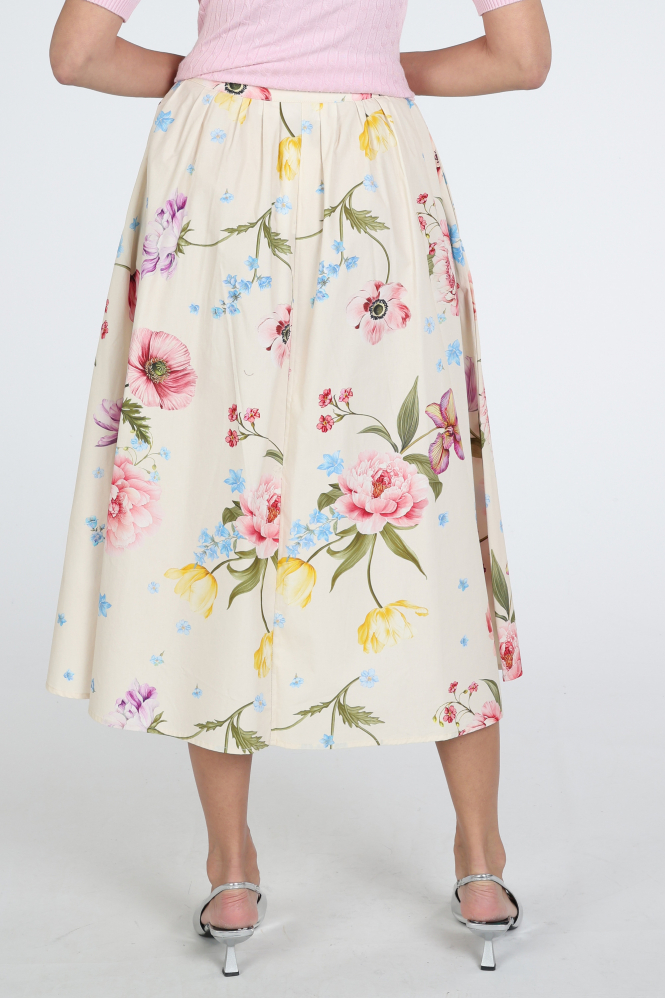 Oui 97098 Rok wijd lang Wit