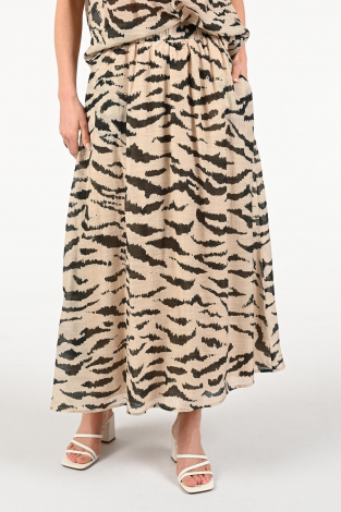 By-Bar Juta zebra skirt Beige