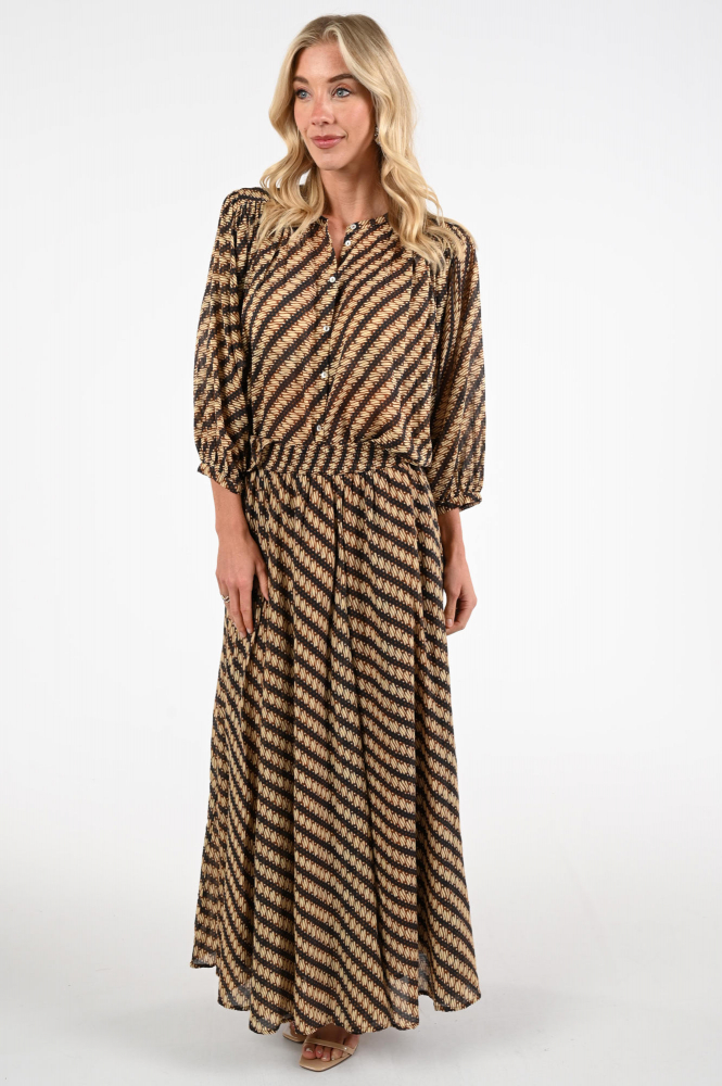 By-Bar 26218104 Rok wijd lang Beige