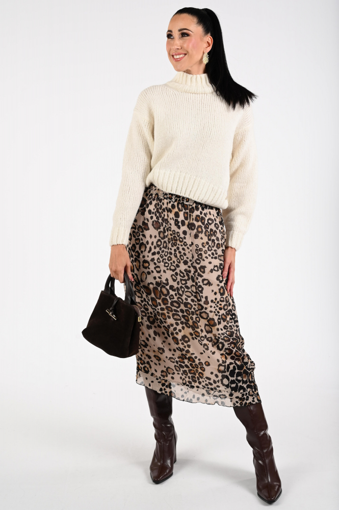 Marc Cain ZC 71.17 W27 Rok wijd lang Beige