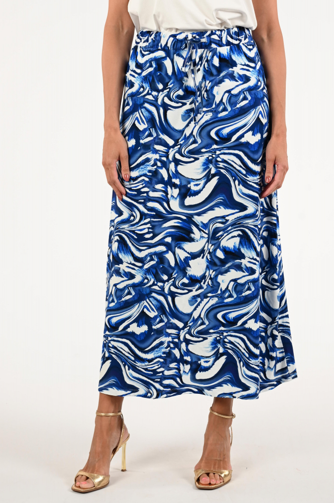Geisha 56352-60 ISA Rok wijd lang Blauw