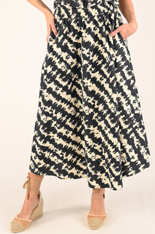 By-Bar Juta shade skirt Blauw
