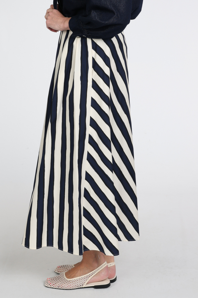 MaxMara duomo mm10183 Rok wijd lang Blauw