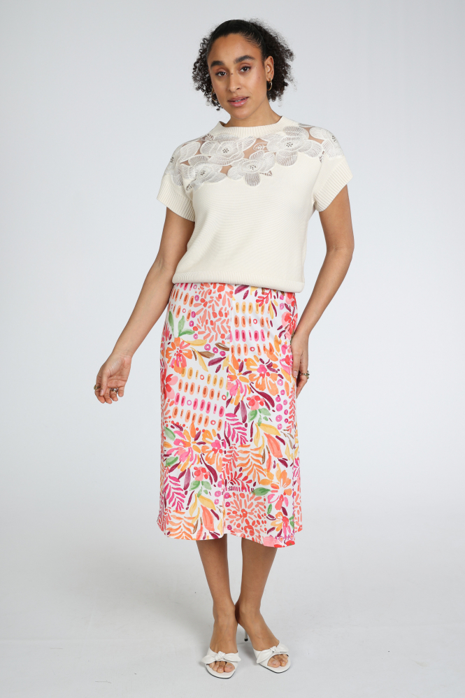 Atelier Maillet DV6b030 Rok wijd lang Rood