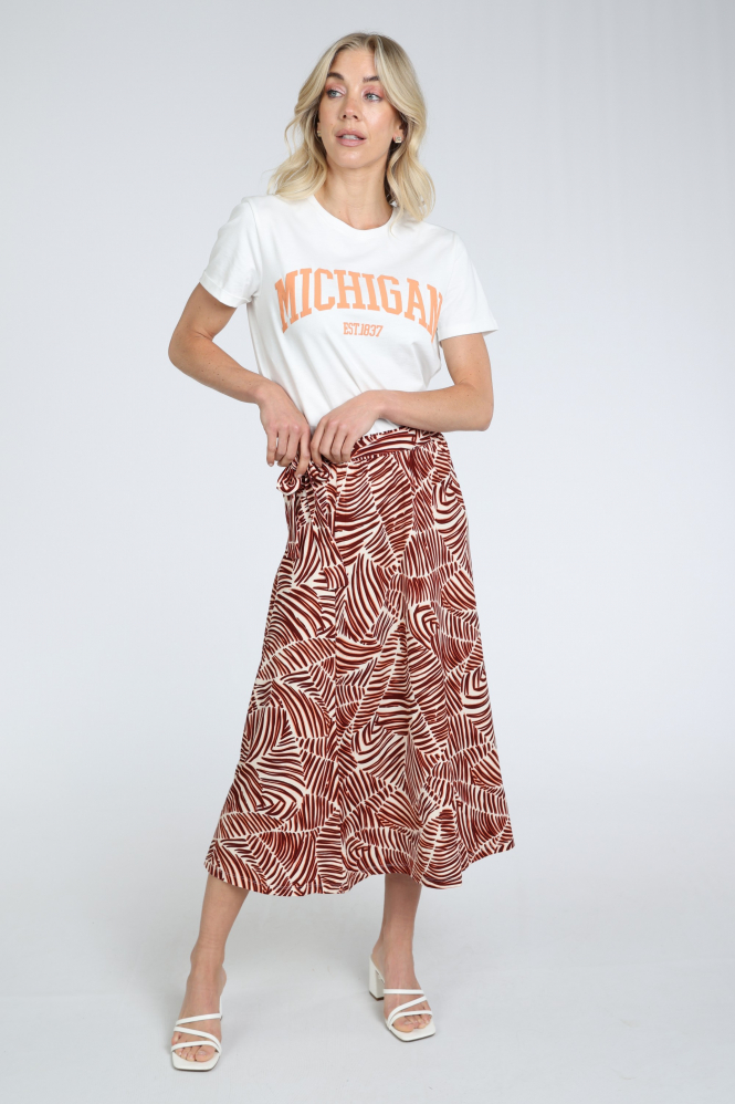 Geisha 66072-60 Rok wijd lang Rood