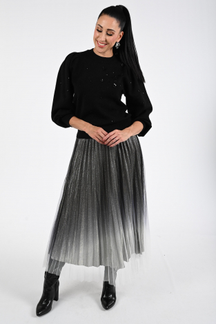Co'couture Glitter skirt Zilver