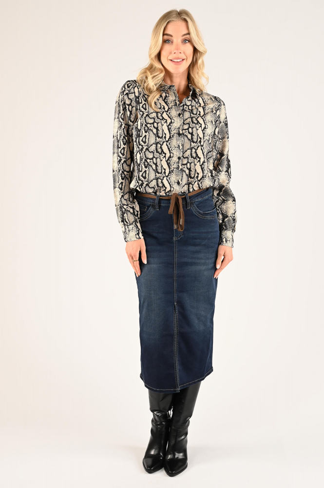 Geisha 46802-10 Jeansrok Blauw
