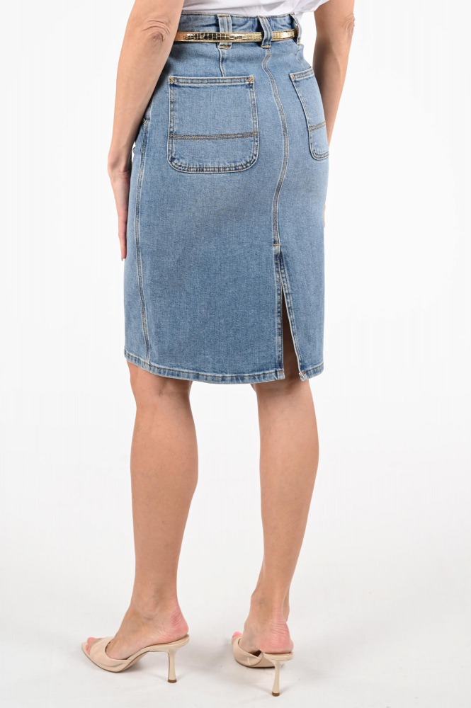 Oui 97099 Jeansrok Blauw