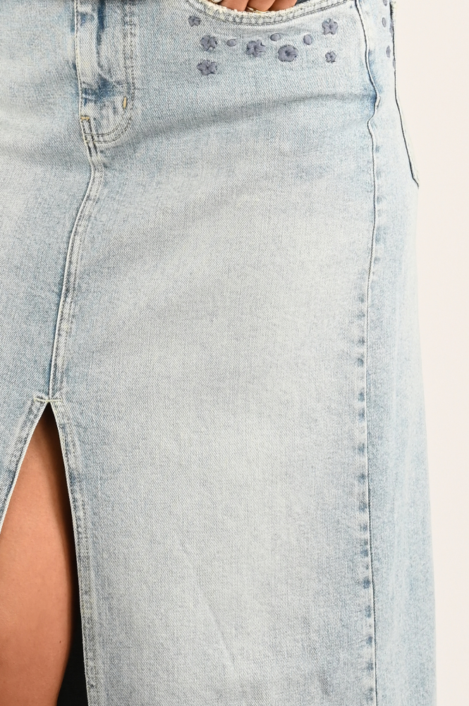 Fabienne Chapot CLT-SKI-05-AW24-3 Jeansrok Blauw