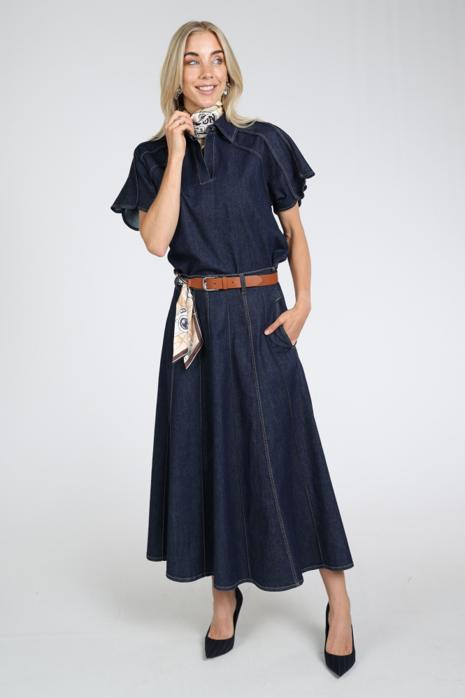 Caroline Biss 4716 Jeansrok Blauw