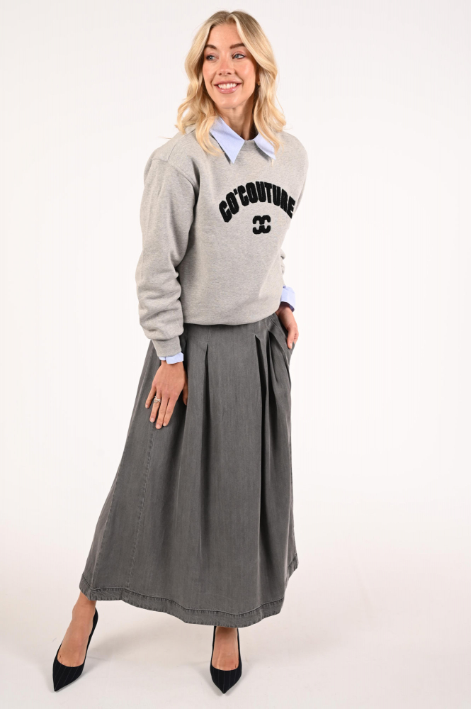 Co'couture 34181 AnyaCC Jeansrok Grijs