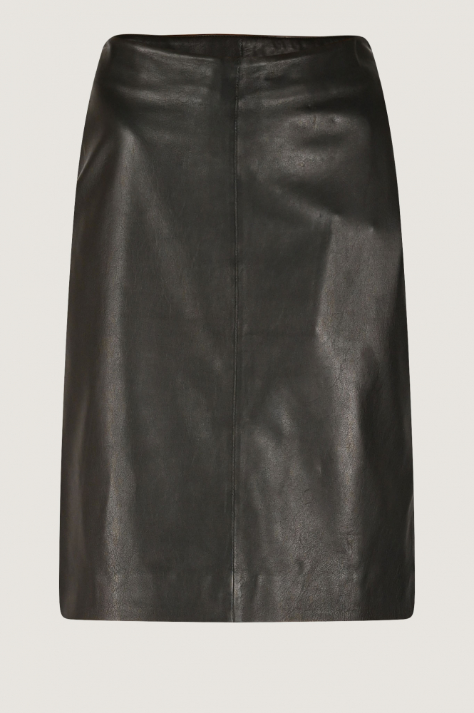 STUDIO AR by ARMA Thea Leren rok Zwart