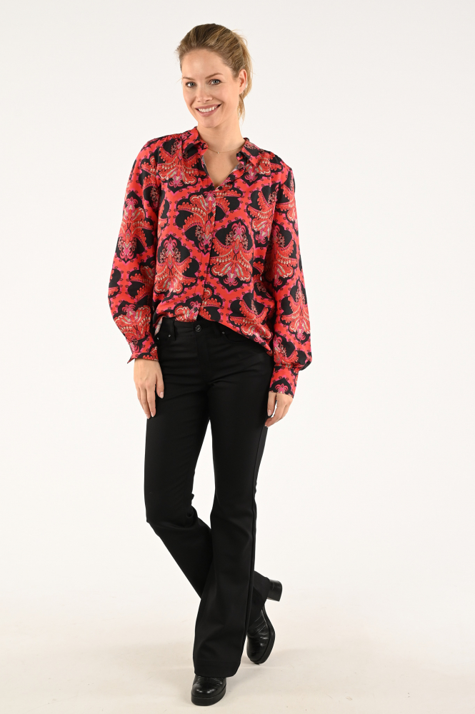 NickJean Kathy Flared Broek Zwart
