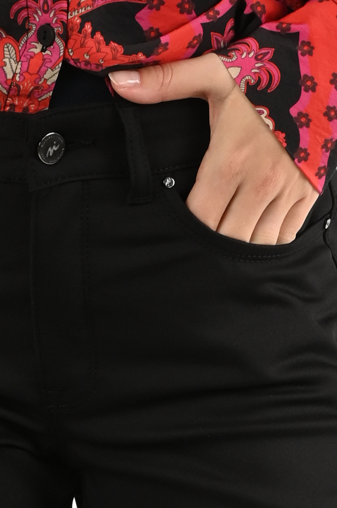 NickJean Kathy Flared Broek Zwart