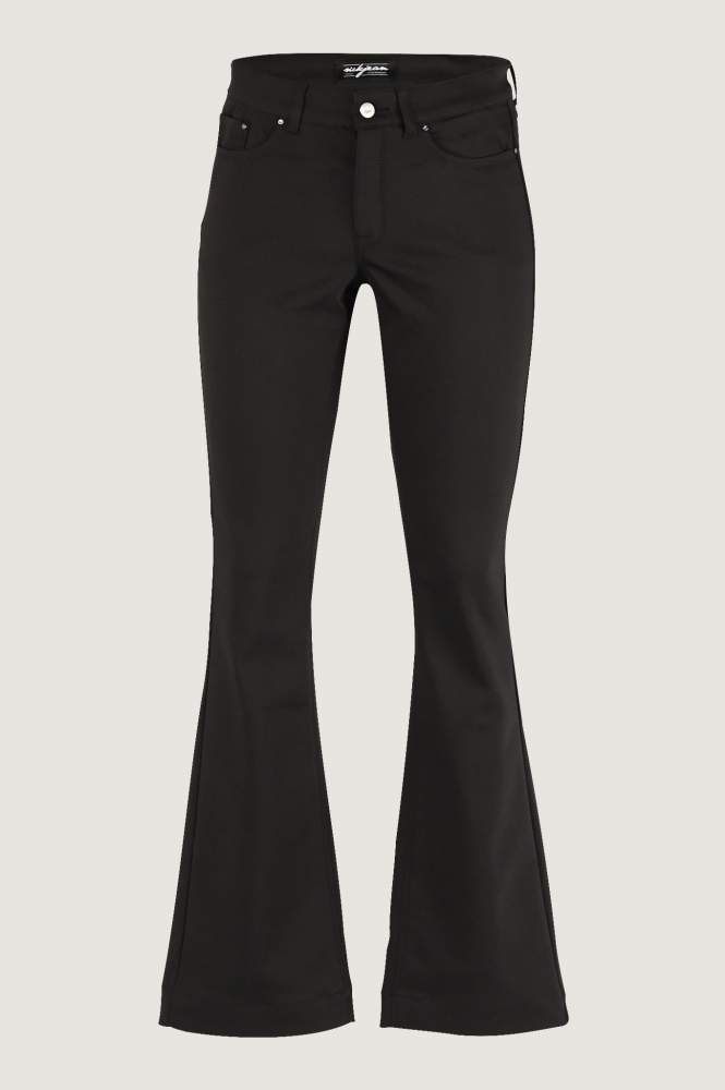 NickJean Kathy Flared Broek Zwart