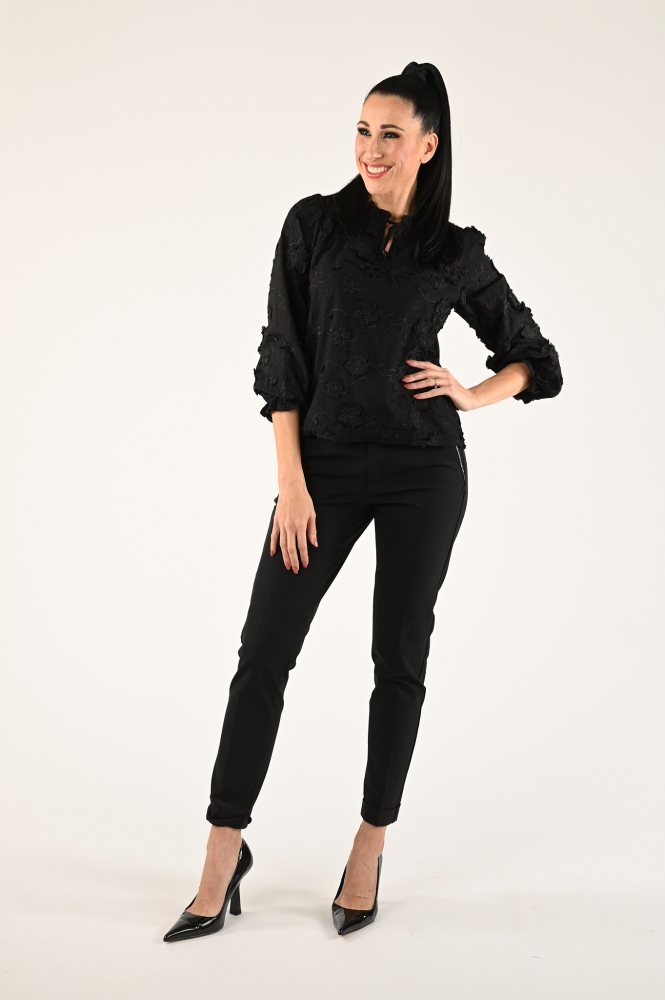 NickJean Sandy Luxe Broek Zwart