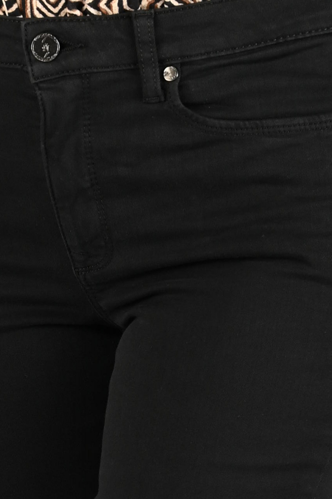 NickJean Kathy flared Broek Zwart