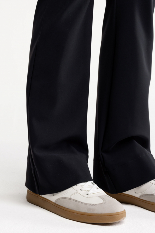 L.O.E.S. by Studio Anneloes Flair bonded trouser Zwart
