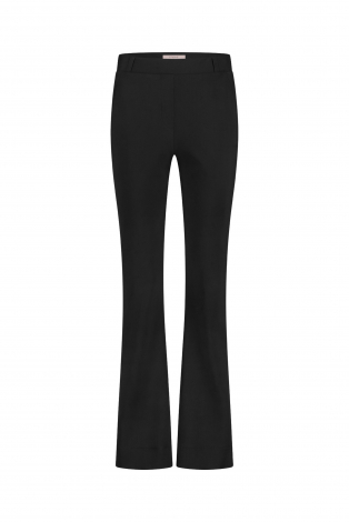 L.O.E.S. by Studio Anneloes Flair bonded trouser Zwart