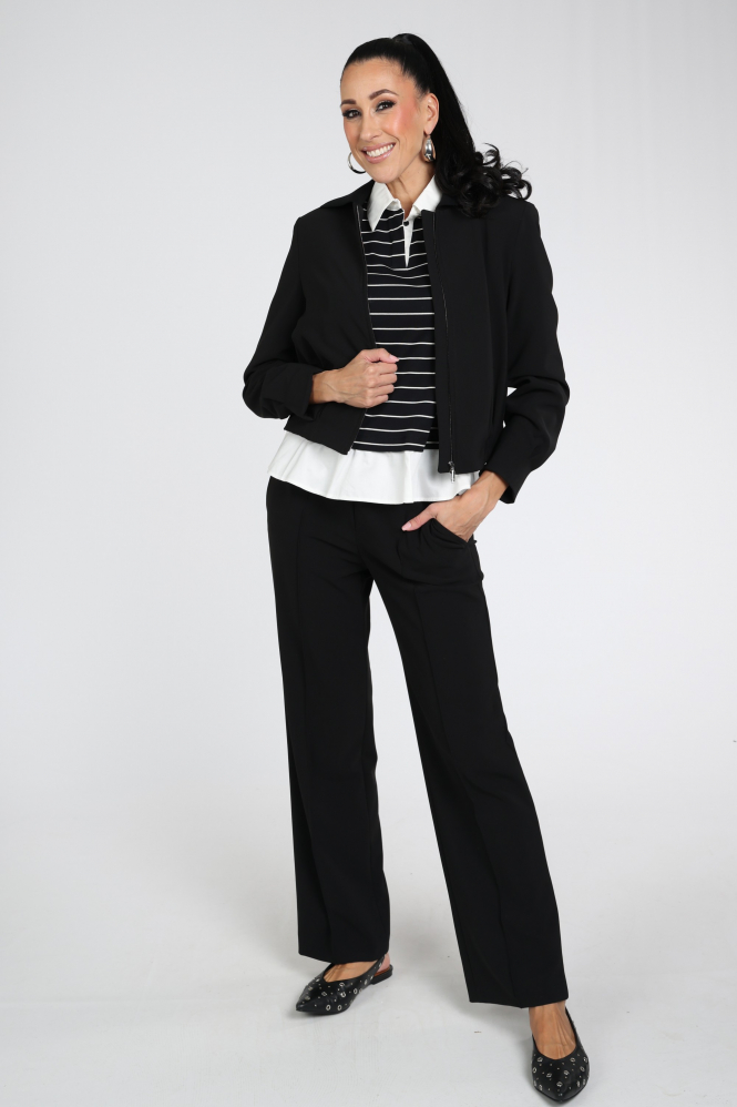 Marc Cain BC 81.19 W16 Broek Zwart