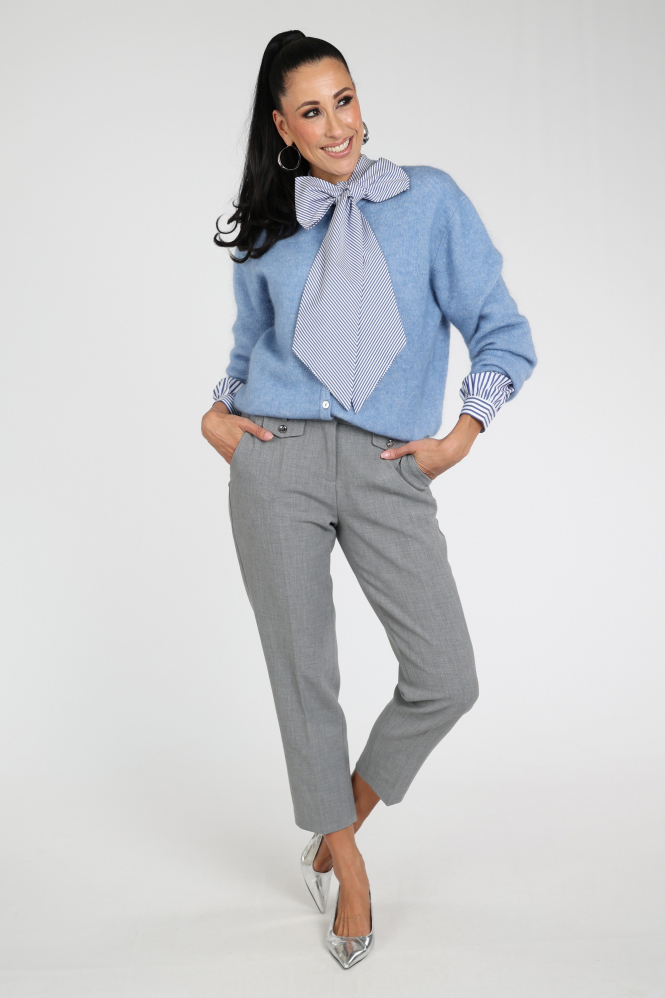 Cambio Krystal 6316043500 Broek Grijs