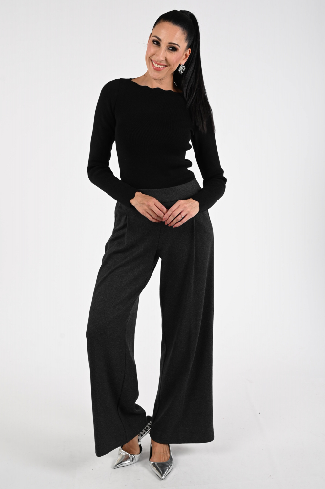 Rosner Mara Wide Leg Broek Grijs