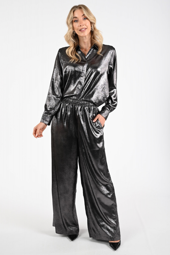 Knit-Ted Metally Broek Zilver