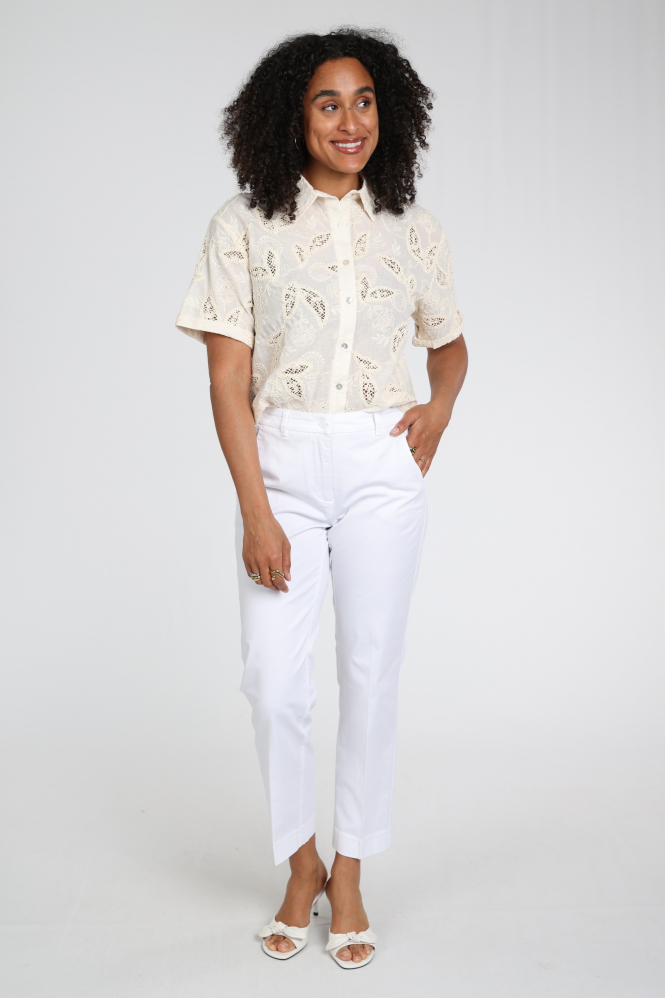 Cambio kiana 7666047902 Broek Wit