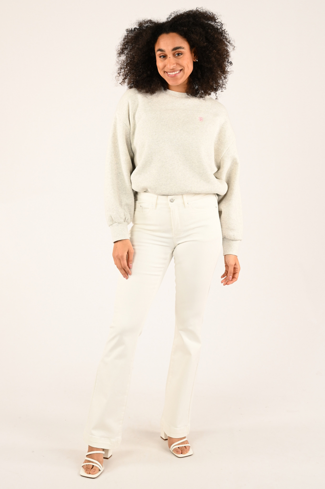 NickJean Kathy Flared Broek Wit