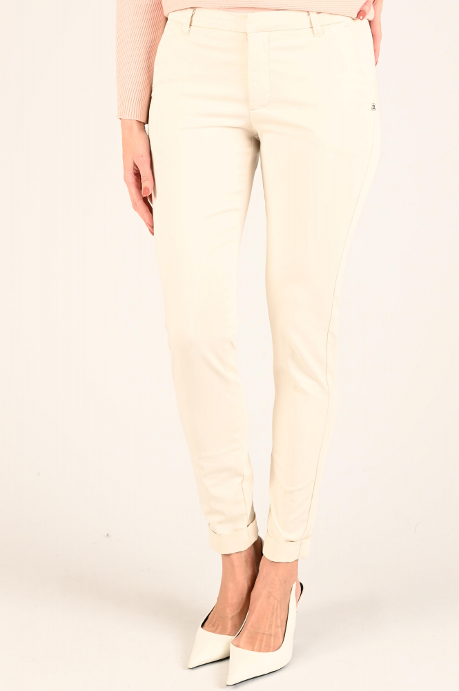NickJean Sandy slim tu Broek Beige