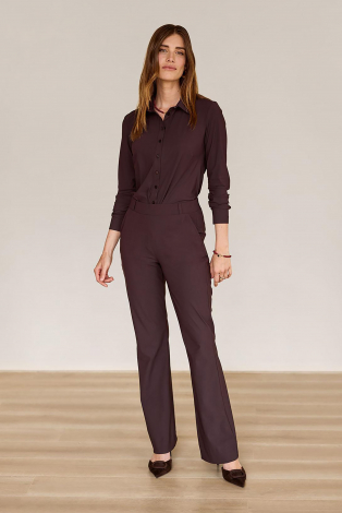 L.O.E.S. by Studio Anneloes Flair bonded trouser Bruin