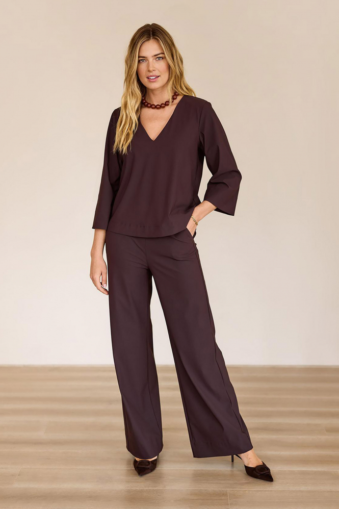 Studio Anneloes Lexie bonded trouser Broek Bruin