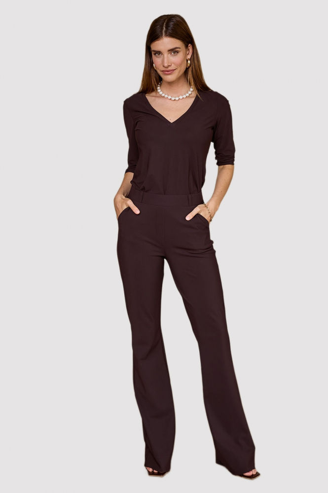 L.O.E.S. by Studio Anneloes Flair LONG bonded tr Broek Bruin