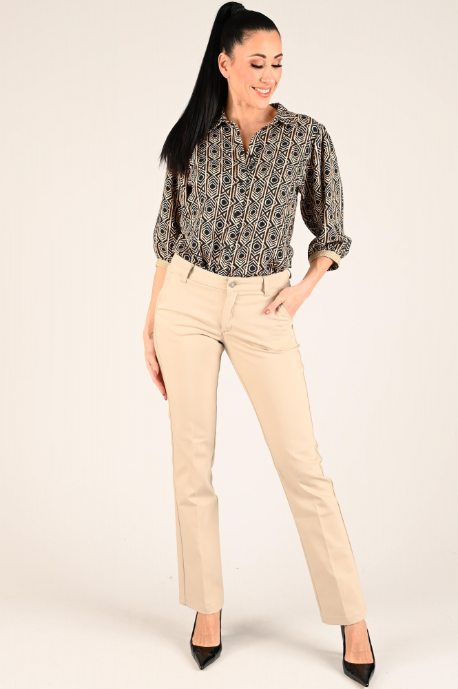 NickJean Marlene flared Broek Beige