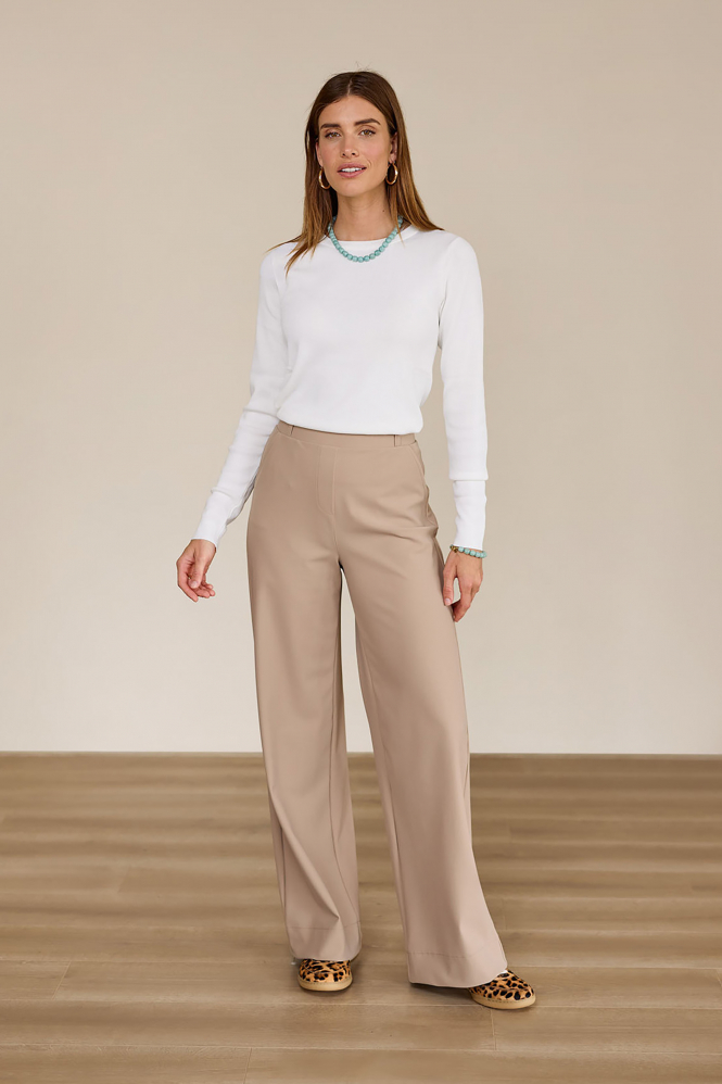 Studio Anneloes Lexie bonded trouser Broek Beige