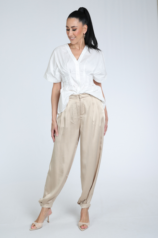 Neo Noir Fayla drapy balloon Broek Beige