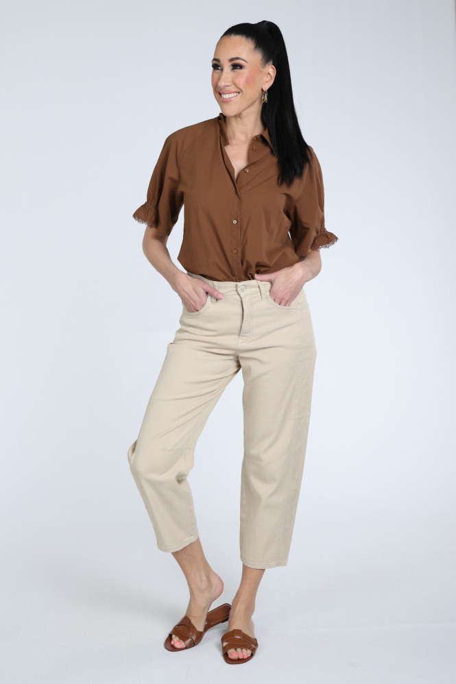 Cambio Elia 7609011403 Broek Beige