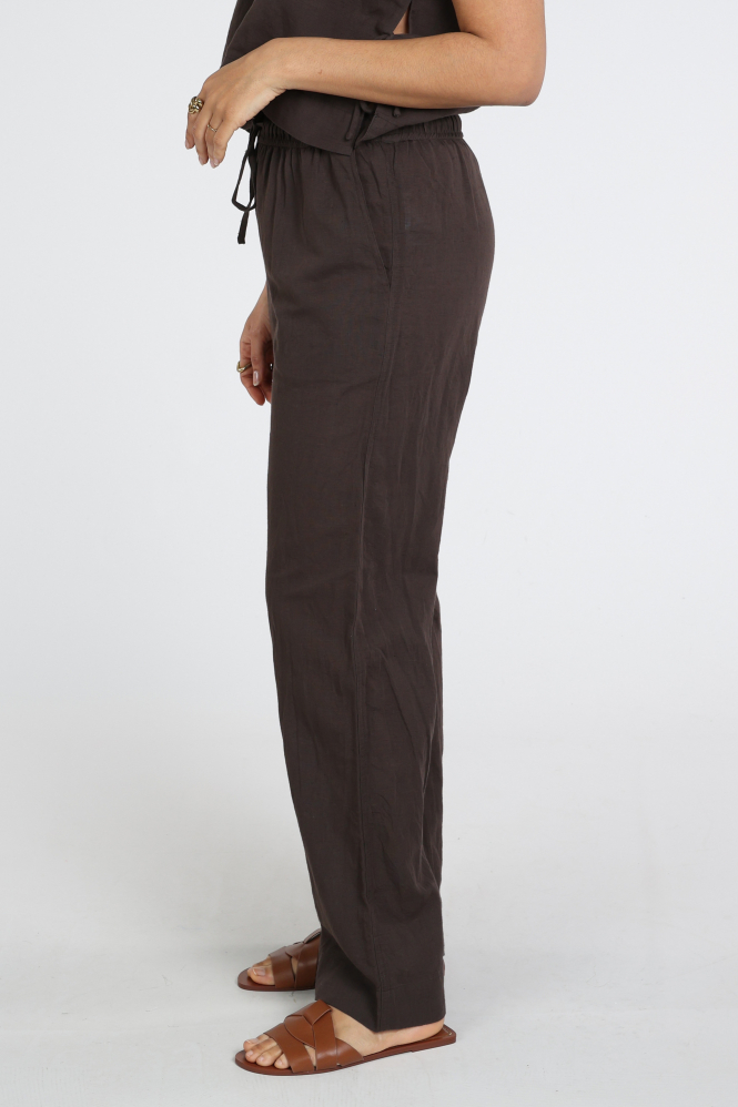 Neo Noir Sonar Linen pants Broek Bruin